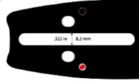 Pilová lišta,délka 18"( 45cm),.3/8",.058"(1,5mm)